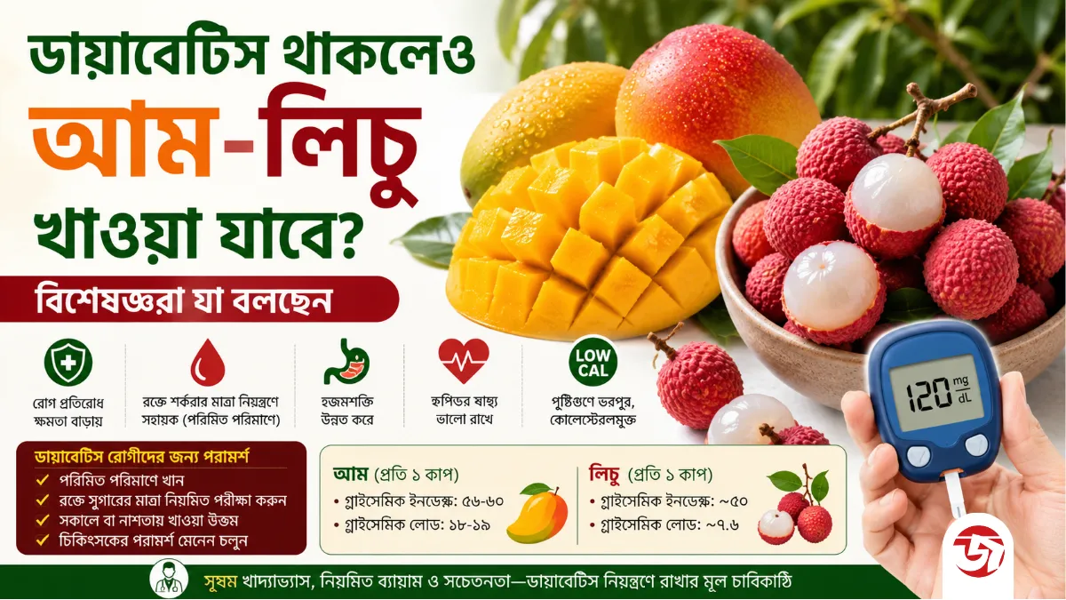 ডায়াবেটিস থাকলেও কি আম-লিচু খাওয়া যাবে? বিশেষজ্ঞরা যা বলছেন